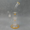 13" Double Matrix/Dome Perc Rig Style Glass Water Pipe w/Banger