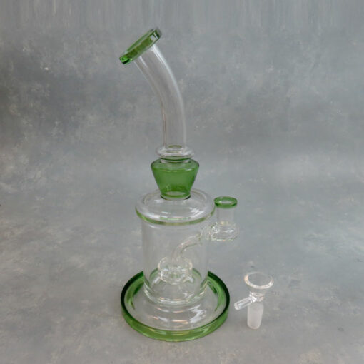11" Contoured Glass Water Pipe w/Showerhead Perc