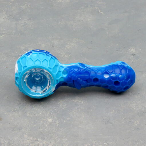 4.5" Honeycomb with Bee Silicone Pipes w/Container & Tapper/Scraper