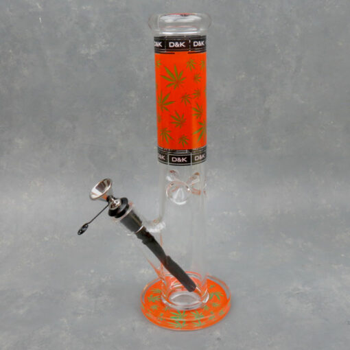 12" D&K Straight Tube Glass Water Pipe w/Ice Catch