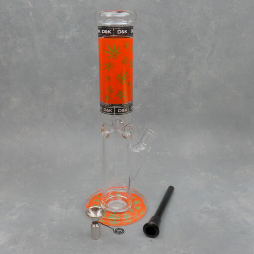 12" D&K Straight Tube Glass Water Pipe w/Ice Catch