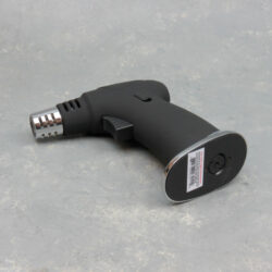 6″ Clickit Single-Torch Adjustable/Lockable Pistol/Tabletop Refillable Lighters w/Metal Accents