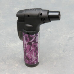 5″ Clickit Refillable Single Adjustable Torch Lighters w/Camo Designs & Display