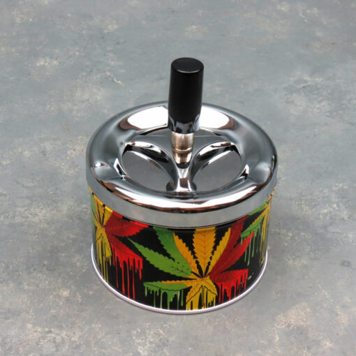 3.5" Spinner Ashtrays w/Assorted 420 Graphics