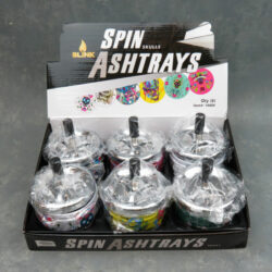 3.5" Spinner Ashtrays w/Assorted Skull Graphics