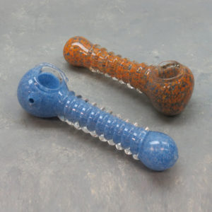 6" Long Coil Wrap Frit Glass Hand Pipes