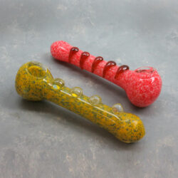 6" Large Bumps Frit Glass Hand Pipes
