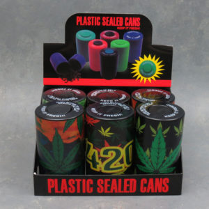 4" Air Tight Leaf Plastic Storage Cans
