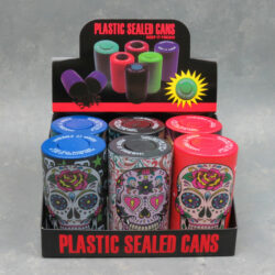 4" Air Tight Calavera Plastic Storage Cans