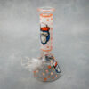 8" Glow-In-the-Dark Orange Gorilla Beaker Glass Water Pipe w/Ice Catch & Diffused Downstem