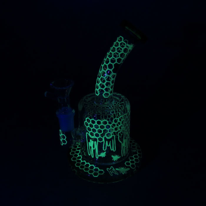7 Glow In The Dark Cone Rig Water Pipe - Designer – 4aceswholesale