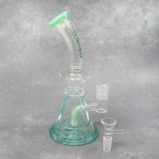 8.5" Hipster Glass Inline Perc Glycerin Freeze Glass Water Pipe w/Narrow Angled Mouthpiece