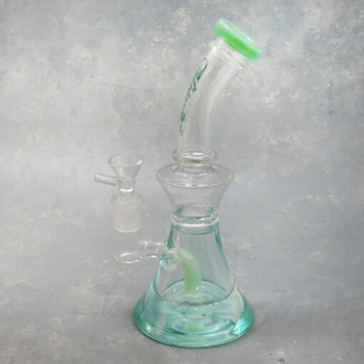 8.5" Hipster Glass Inline Perc Glycerin Freeze Glass Water Pipe w/Narrow Angled Mouthpiece