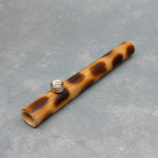 8.25" Bamboo Steamroller Pipe w/Metal Bowl and Screen