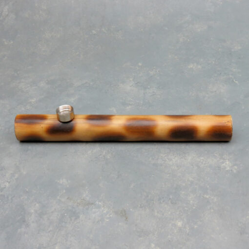 8.25" Bamboo Steamroller Pipe w/Metal Bowl and Screen