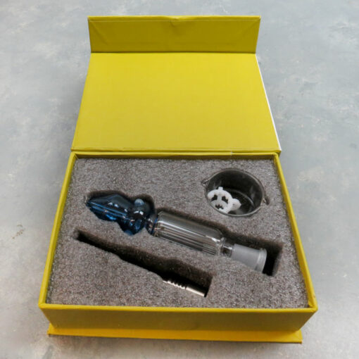 5.5" Dome Perc Nectar Collector Kit w/10mm Titanium Tip, Clip & Glass Bucket