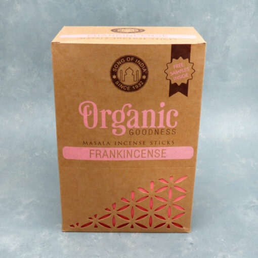 12pk Organic Goodness Frankincense Incense Sticks (15g packs) + 12 Testers