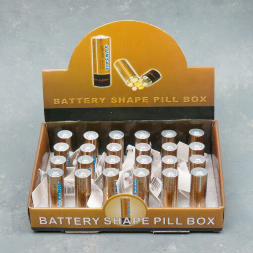 2" AA Battery Pill Boxes (24-count display)