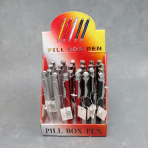 5.5" Pill Box Pens w/Concealed Glass Vial & Rubber Cork