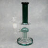 9.5" Color Accent Tree Perc Glass Water Pipe w/Narrow Mouthpiece & Wide Base