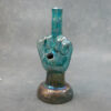 10" Iridescent 'The Finger' Soft Glass Water Pipe