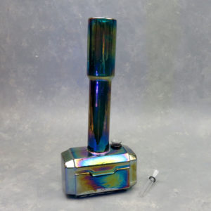 12" Iridescent 'Godly Hammer' Soft Glass Water Pipe