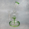 9" Tree Perc Rig Style Glass Water Pipe w/Narrow Angled Mouthpiece