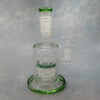 8" Matrix Perc Straight Rig Style Institution Glass Water Pipe w/Ribbed Narrow Mouthpiece