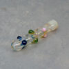 3.5" Fumed 'Bubble Chambers' Glass Chillums w/Nine Color Bumps