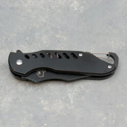 2.75" Slotted Falcon Spring-Assisted Knife w/Carabiner and Belt Clips