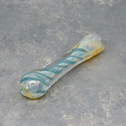 2.5" Fumed Inside-Out Spiral Glass Chillums w/Rounded Bit