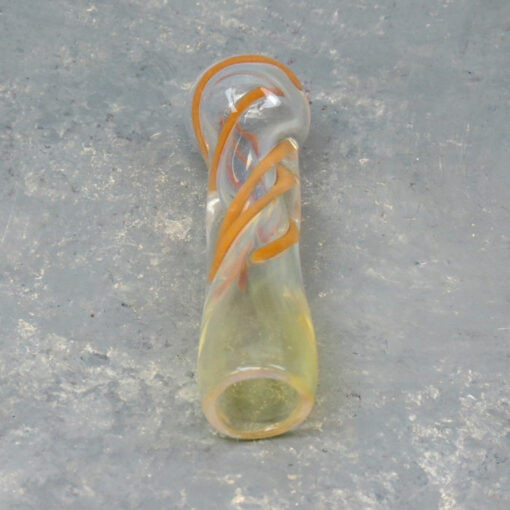 2.5" Fumed Inside-Out Spiral Glass Chillums w/Rounded Bit