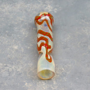 3.5" Fumed Latticino Glass Chillums w/Rounded Bit