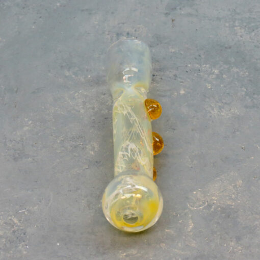 3.25" Fumed Micro Latticino Glass Chillums w/Rounded Bit & Three Bumps
