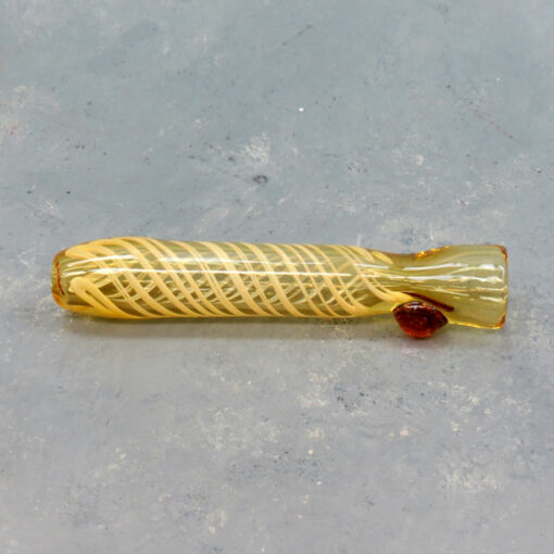 3.5" Twisted Stripe Colored Glass Chillums w/Bump