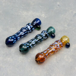 3.5" Curvy Color Spot Glass Chillums w/Bump