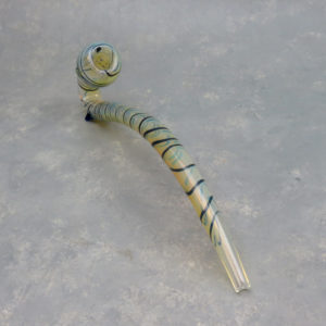 11" Fumed Striped Inside Out Wizard Sherlock Glass Hand Pipes w/Carb & Feet
