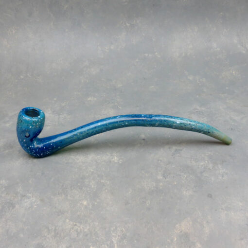 12" Fumed Blue Inside Out 'Galaxy' Wizard Sherlock Glass Hand Pipes w/Carb