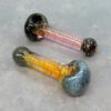 5" Spiral Body Spoon Style Glass Hand Pipes w/Inside-Out Bowl & Bit