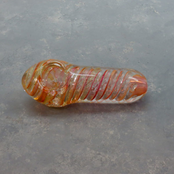 4.75" Wide Body Inside-Out Twist Glass Hand Pipes w/Carb