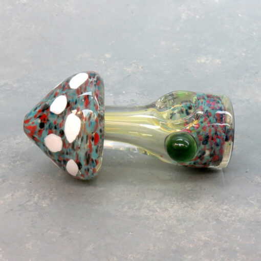 4" Stand-Up Mushroom Glass Hand Pipes w/Bump & Carb