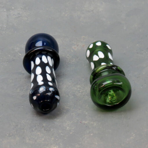 3" Spotted Chubby Glass Chillums w/Ring