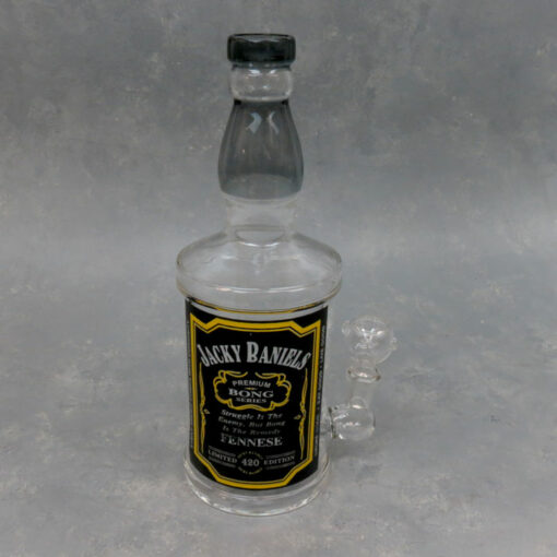 10" 'Jacky Baniels' Bottle Glass Water Pipe w/Inline Perc