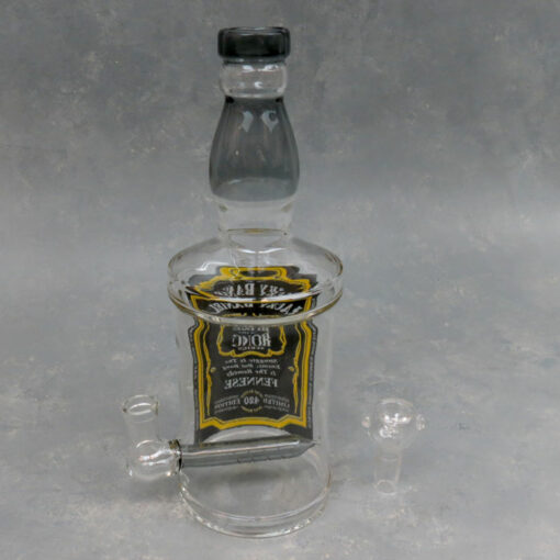 10" 'Jacky Baniels' Bottle Glass Water Pipe w/Inline Perc
