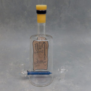 10" 'The Puff Smoker' Bottle Glass Water Pipe w/Inline Perc