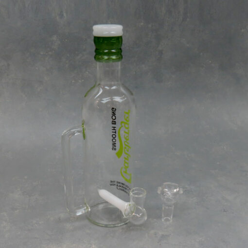 10" 'Charlsberger'' Bottle Glass Water Pipe w/Inline Perc & Handle