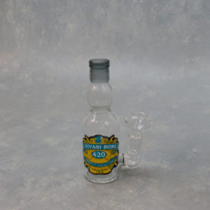 5.5" 'Chivasi Bong' Mini Bottle Glass Water Pipe w/Inline Perc