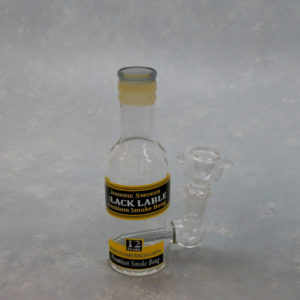 5.5" 'Jonnie Smoker' Mini Bottle Glass Water Pipe w/Inline Perc