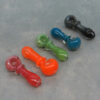 3.5" Solid Color Frit Glass Hand Pipes w/Ring & Bump