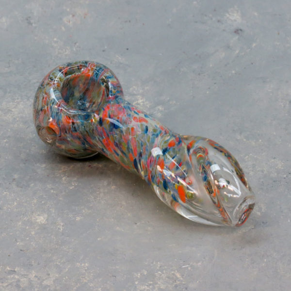 3.5" Color Bubbles Glass Hand Pipes w/Twisted Bit